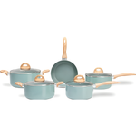 Conjunto De Panelas Brinox Ceramic Life 5 Peças Verde