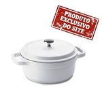 Cacarola Aluminio Antiaderente 20cm - Branco- 2,4 Litros