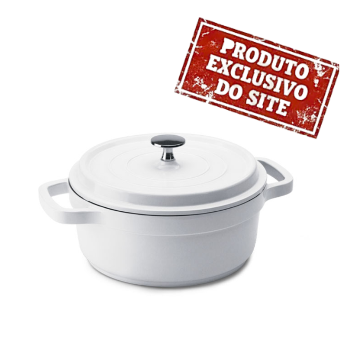 Cacarola Aluminio Antiaderente 20cm - Branco- 2,4 Litros