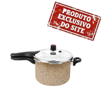 Panela Pressão 4.5 Litros Antiaderente Polida Stone Bege
