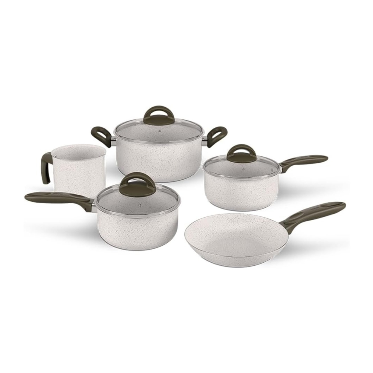 Conjunto De Panelas 5 PCS Ceramic Life Suprema Vanilla