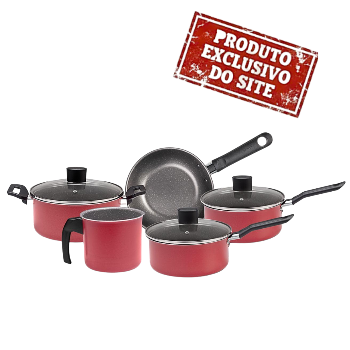 Conjunto de Panelas  - Garlic - Vermelho Brinox