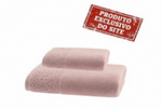 Jogo de Toalhas Banho e Rosto Arabesco Rosa Corttex