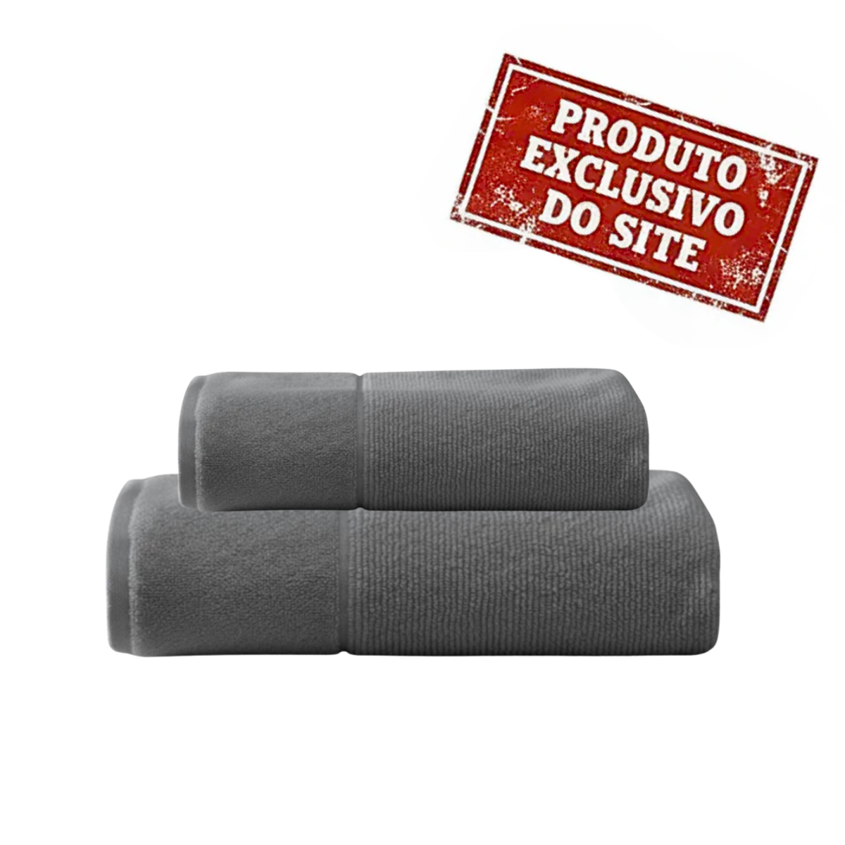 Jogo de Toalhas Cinza Performance Zero Twist – Banho e Rosto