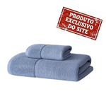 Jogo de Toalha de Banho Rosto Performance  Azul -Corttex
