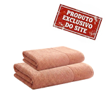 Kit Toalha De Banho Rosto Performace Zero Twist Rosa Cortex