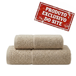 Jogo de Toalhas Corttex Super Soft Arabesco Zero Twist Bege