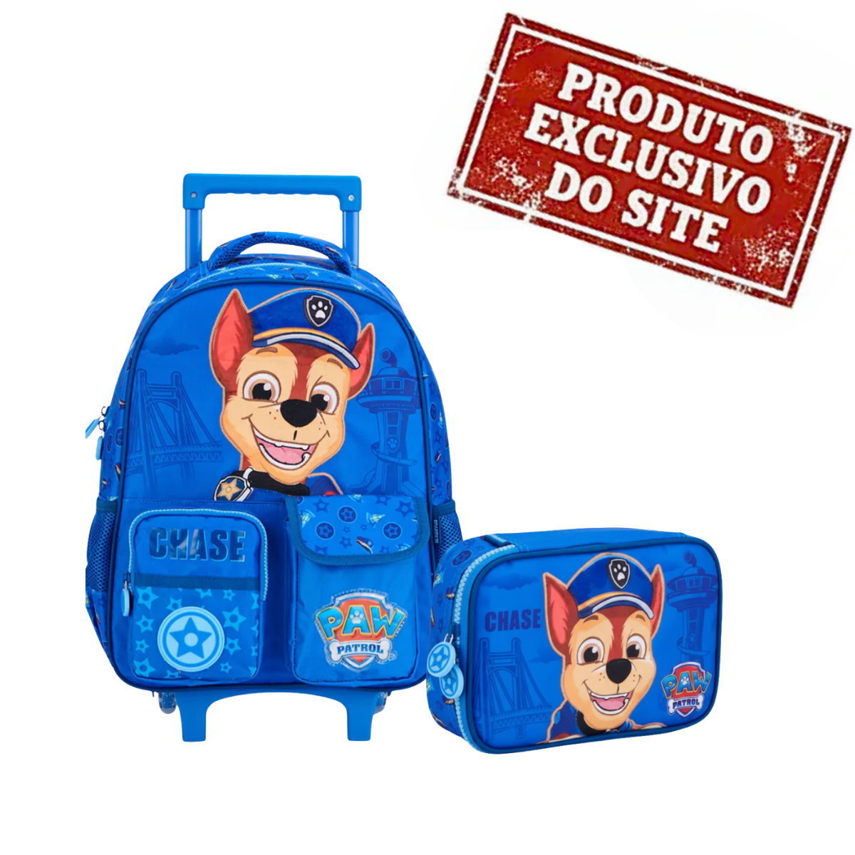 Kit Mochila Rodinhas E Estojo Patrulha Canina Xeryus 16
