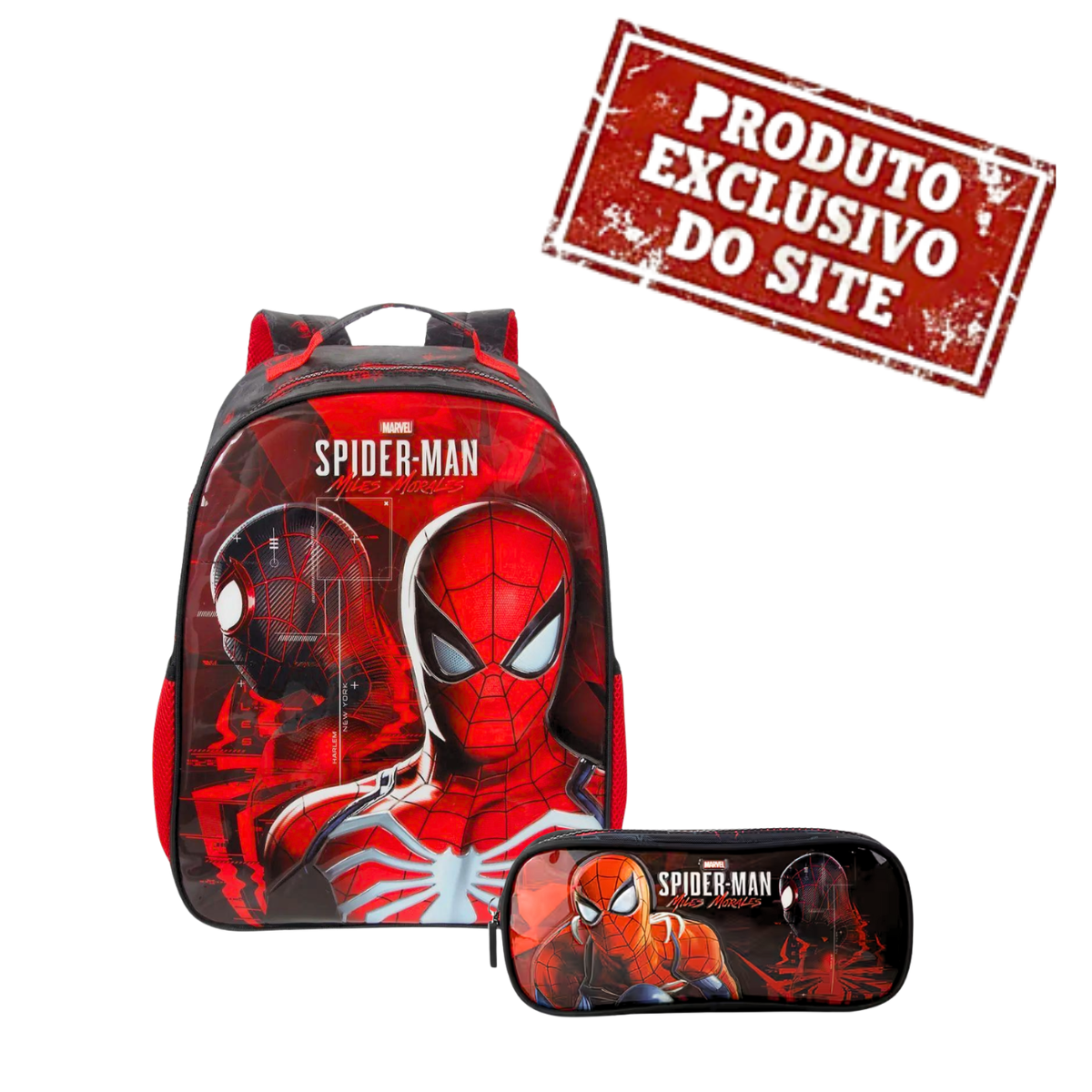 Kit Mochila E Estojo Duplo Homem Aranha Spider Man - Xeryus