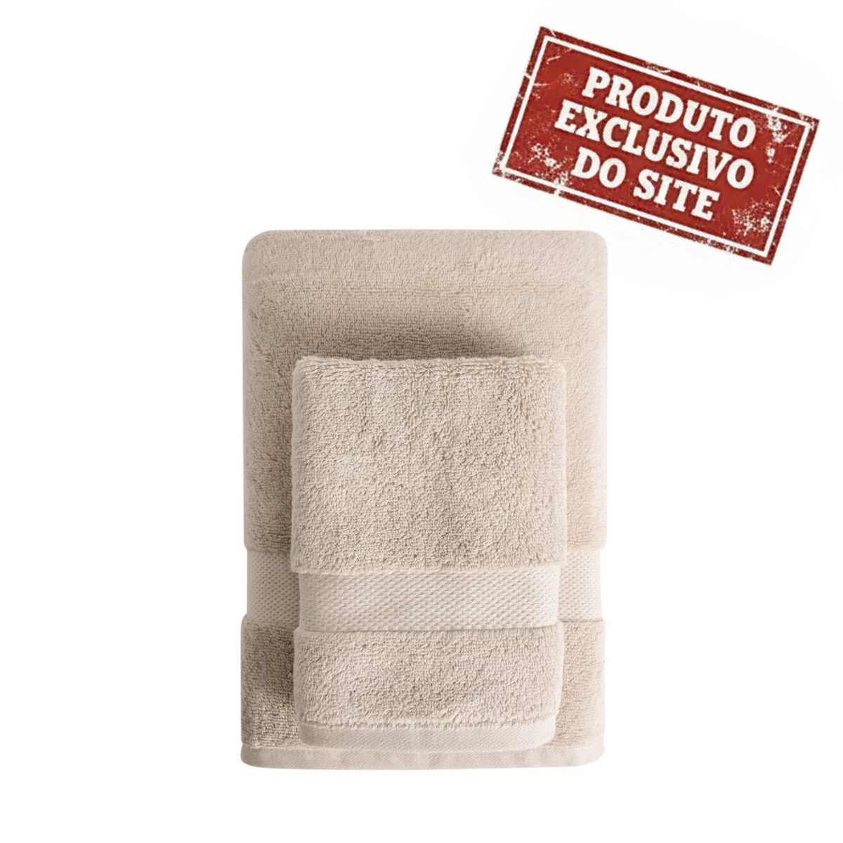 Jogo de Toalha Banho e Rosto Super Soft  Bege - Corttex