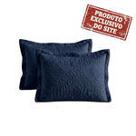 Porta Travesseiro Azul Escuro 50x70CM Jolitex 160822001J3999