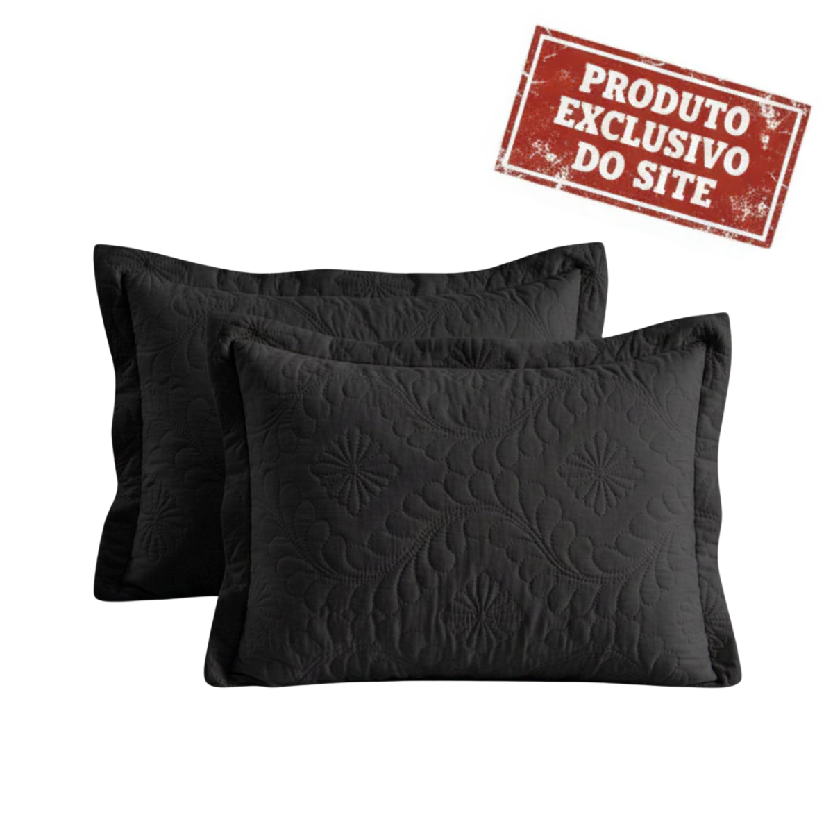Porta Travesseiro Preto 50x70CM Jolitex 160822001J3999