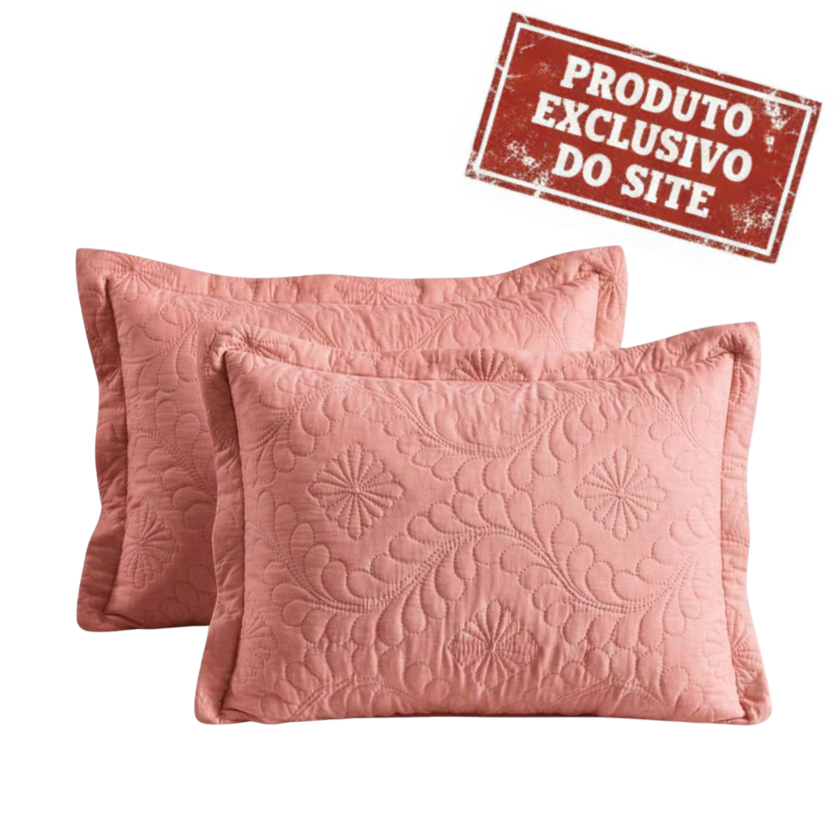 Porta Travesseiro Rosa Salmão 50x70CM Jolitex 160822001J3999