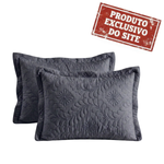 Porta Travesseiro Cinza Escuro 50x70CM Jolitex 160822001J3999