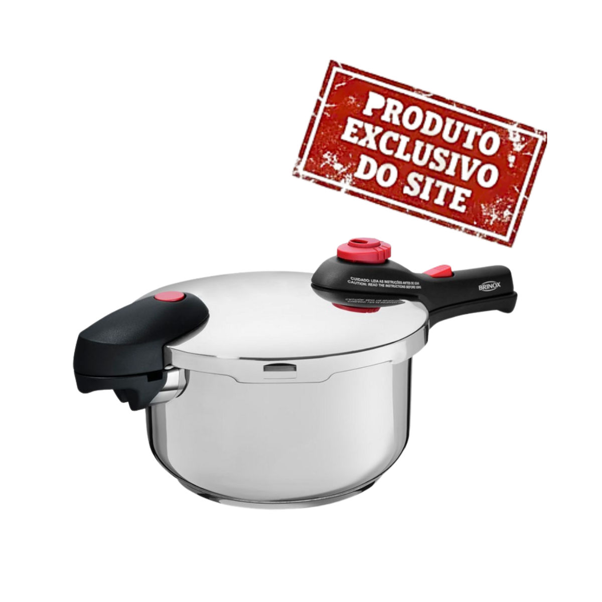 Panela de Pressao Inox Brinox Supra 4,5 L - Alta Tecnologia