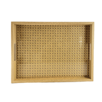 Bandeja Retangular De MDF C/ Fundo Trelica 31,5CM X 4CM X 21,5CM