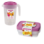 Kit Jarra 2L Lilás + 3 Potes 1,8L Lilás Sanremo