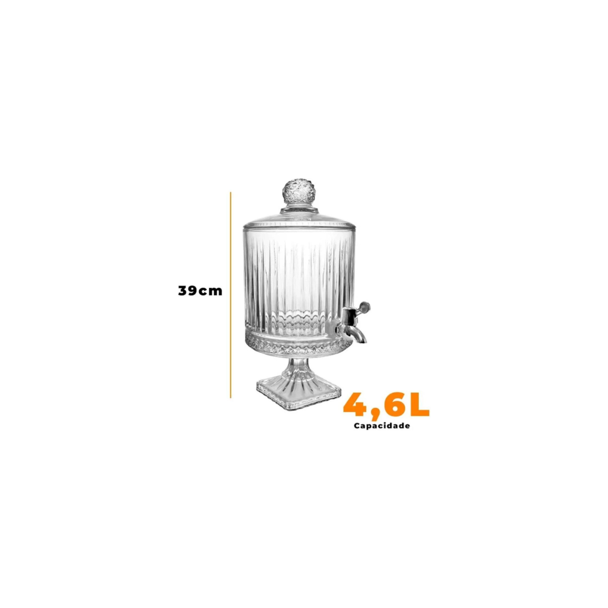 Suqueira de Vidro Jennie 4,5L Hauskraft SUQ1050