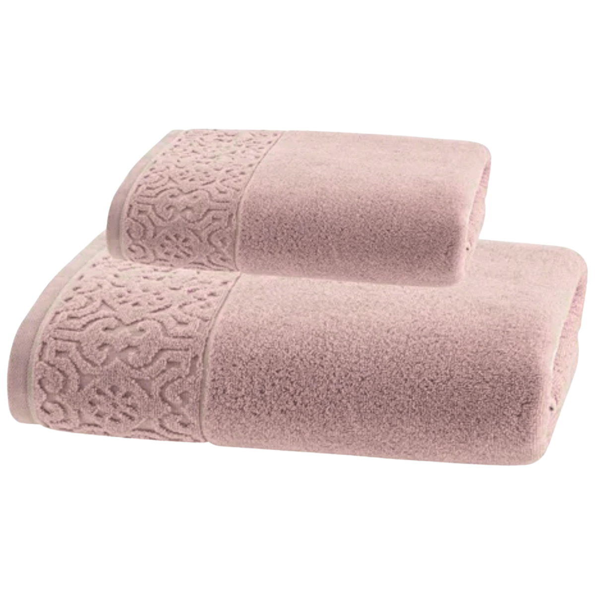 Jogo de Toalhas Banho e Rosto Arabesco Rosa Corttex