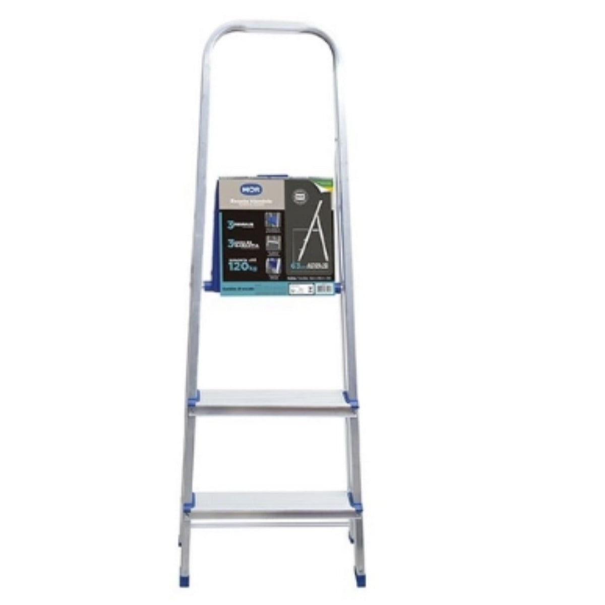 Escada de Aluminio Dobravel 3 Degraus- Mor