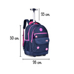 Mochila Rodinhas Luluca Bolsa Escolar Azul 33L - LU24085
