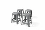 Kit 4 Banqueta Plastica Para Jardim Piscina Resiliencia Mor - Loja Do Thor