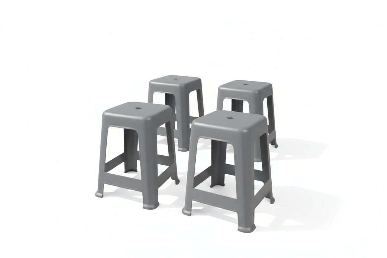 Kit 4 Banqueta Plastica Para Jardim Piscina Resiliencia Mor - Loja Do Thor