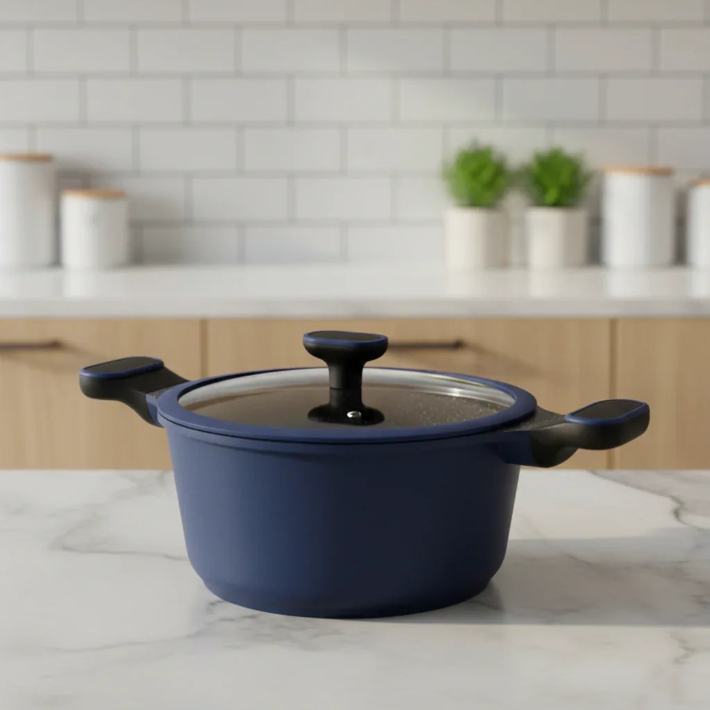 Caçarola Marine Hercules 28cm Antiaderente Cerâmico Azul - Loja Do Thor