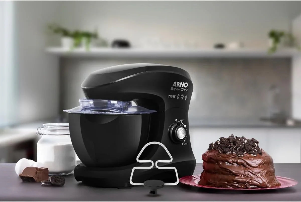 Batedeira Planetária Superchef 750W 127V Preto KM01 SX9508B1 - Loja Do Thor