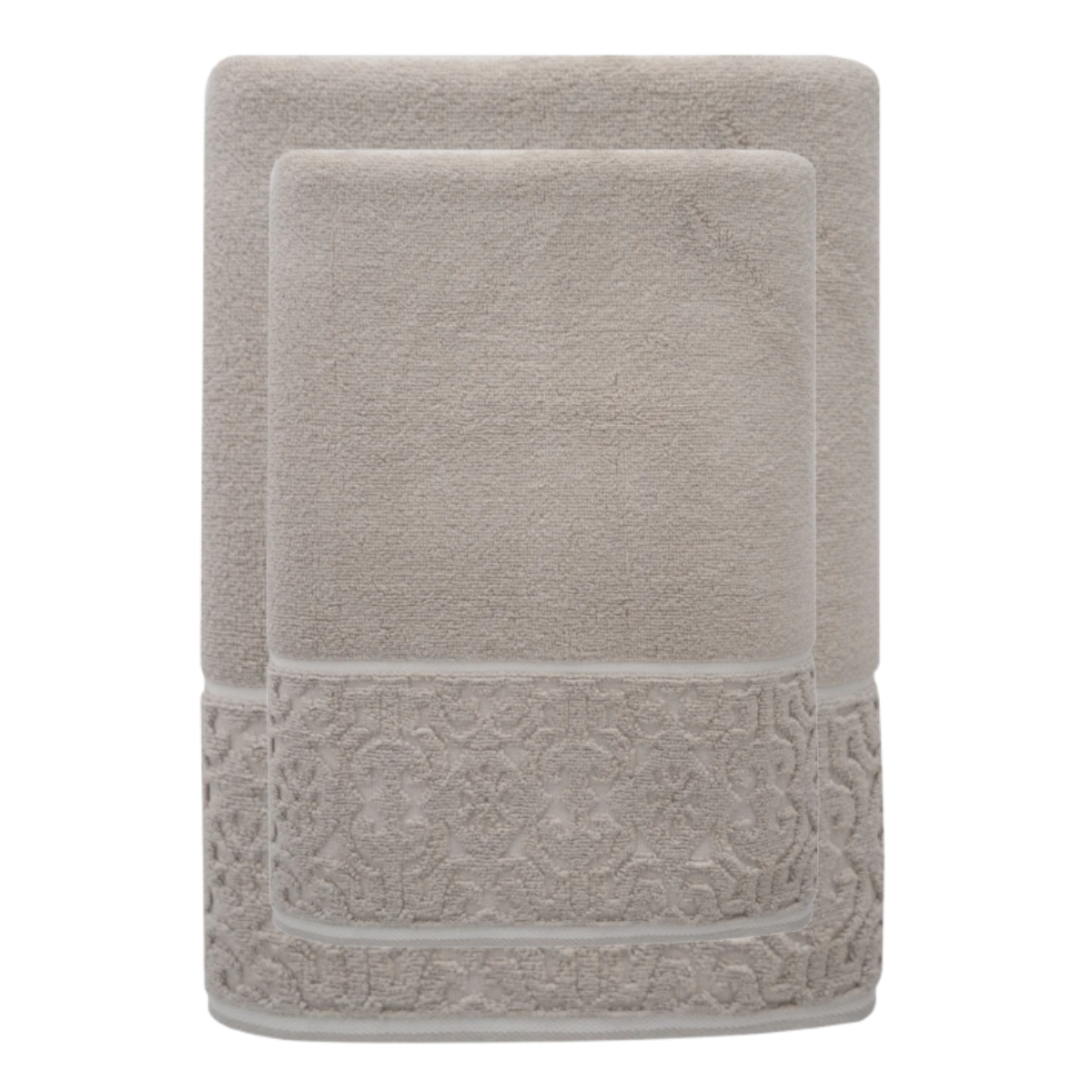 Jogo de Toalhas Corttex Super Soft Arabesco Zero Twist Bege