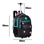 Mochila Rodinhas Luluca Bolsa Escolar Preto  33L - LU24085