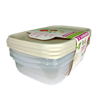 Conjunto 3 Potes Plástico Cinza Sanremo 1,8L - Loja Do Thor