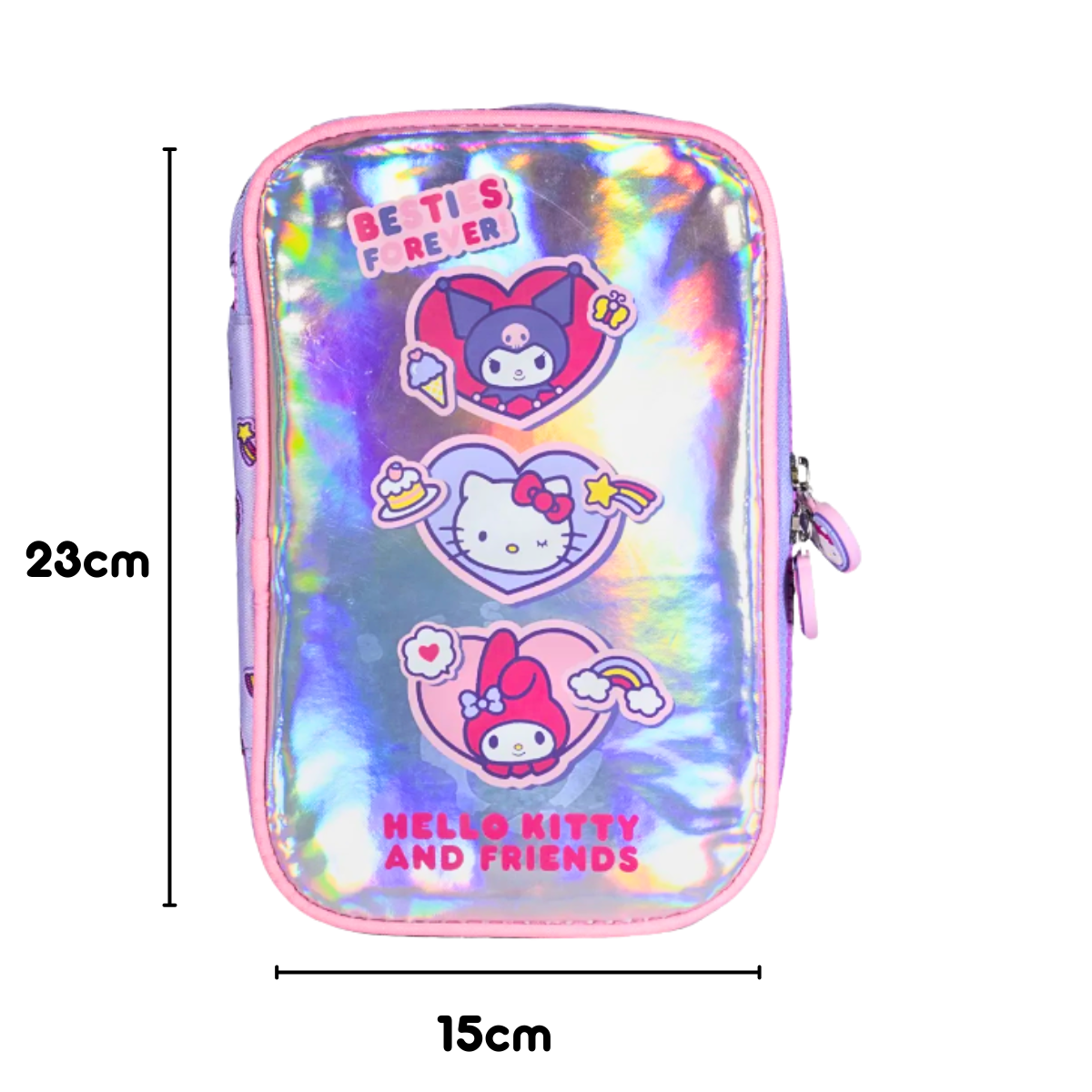 Kit Mala com Rodas e Estojo 17 T Alcas Hello Kitty 15430