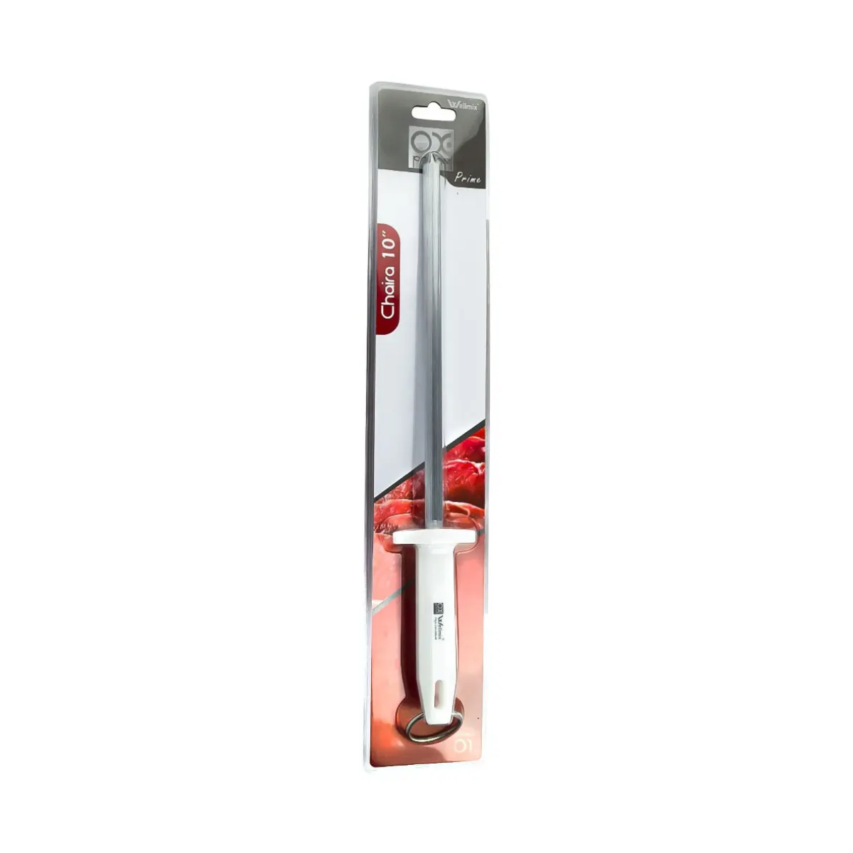 Kit Faca Profissional  E  Chaira Inox Prime - Wellmix