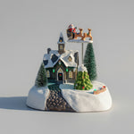 Chale Noel Com Rena Luz E Movimento 19cm