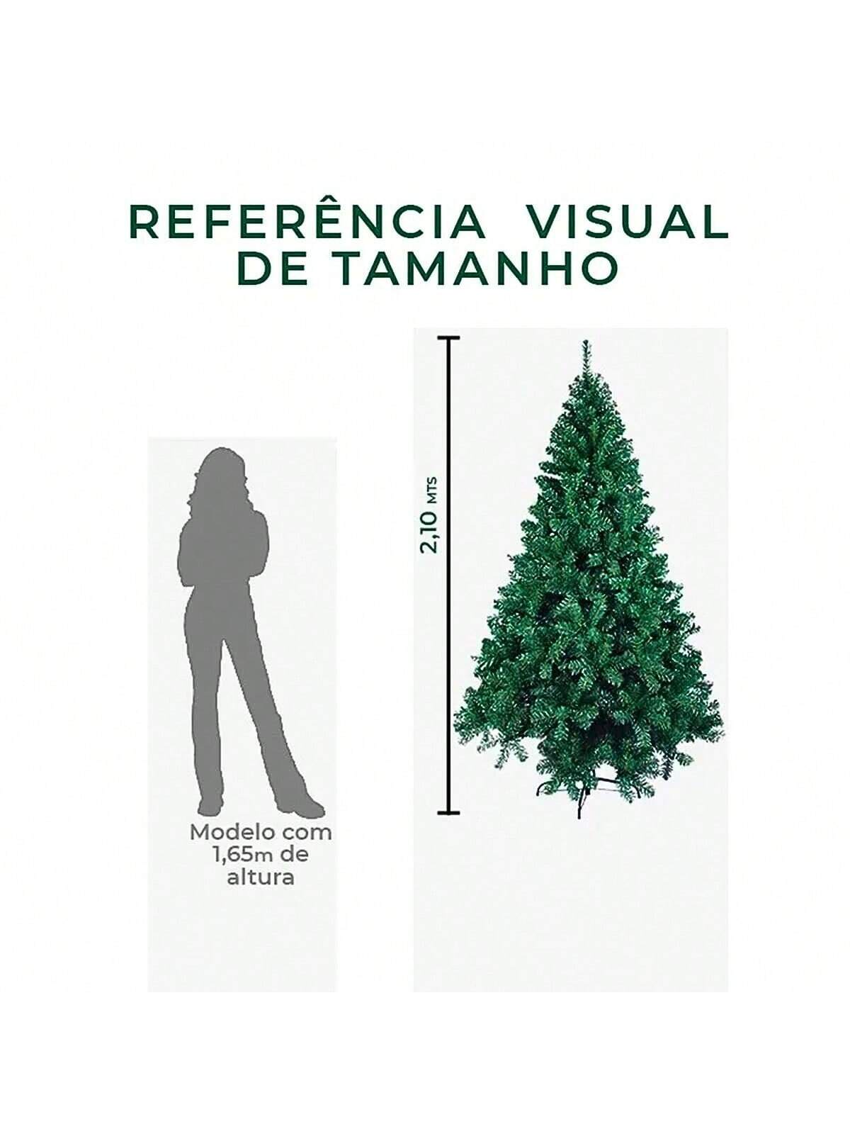 Árvore Natal Pinheiro Dinamarca Luxo 2,10M Magizi