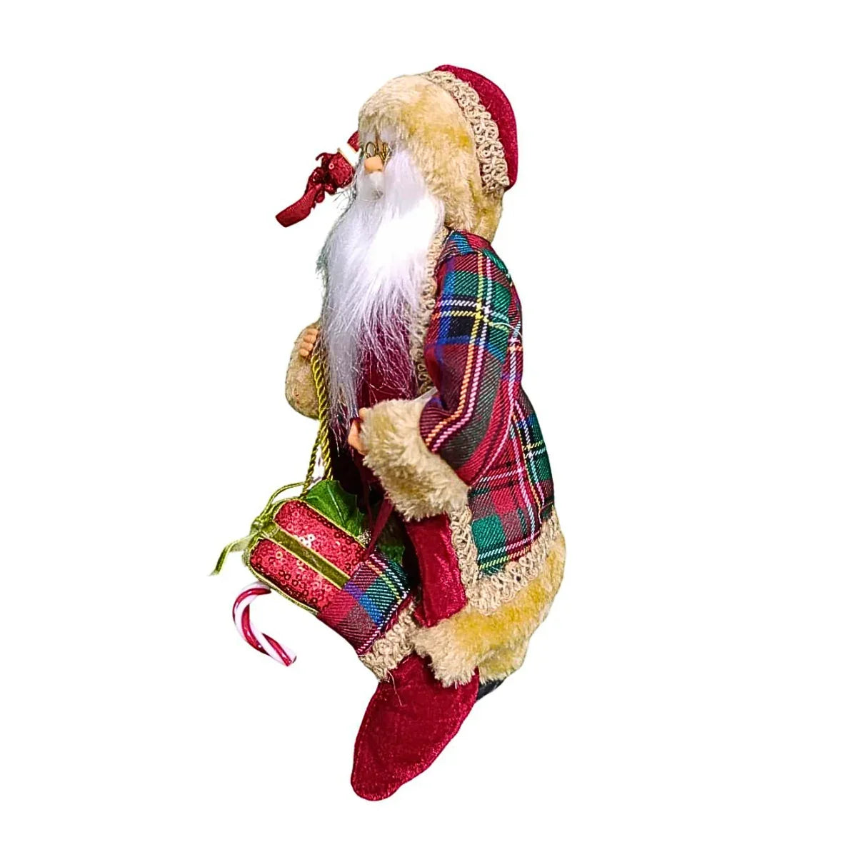 Papai Noel Em Pe Vermelho E Verde 30cm Florarte 57500 - Loja Do Thor