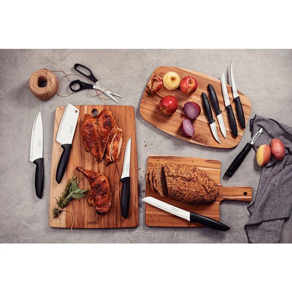 Jogo De Facas 10pcs Plenus Preto Aço Inox 23498065 - Loja Do Thor