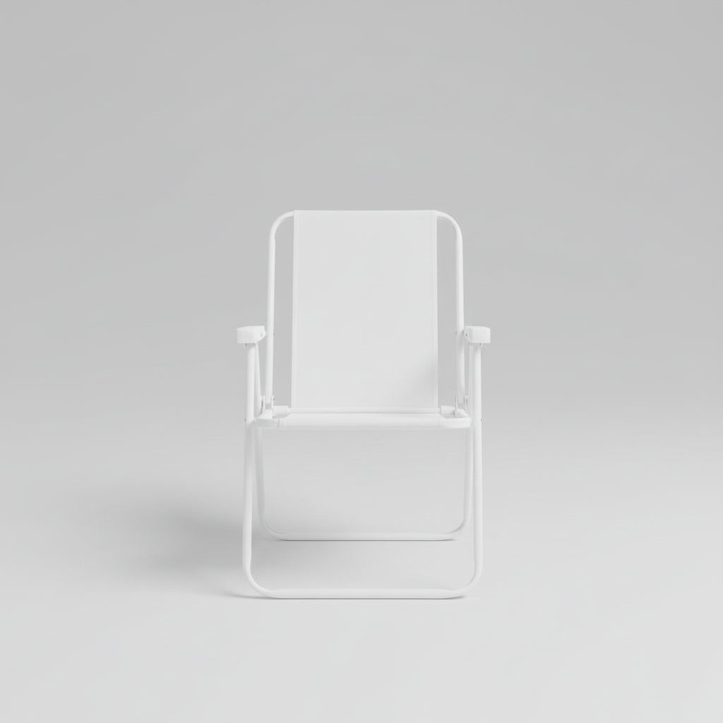 Cadeira de Praia Alta em Aço 110 kg Branca - Mor