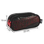 Estojo Duplo Hot Wheels Vermelho Estampado Juvenil Luxcel