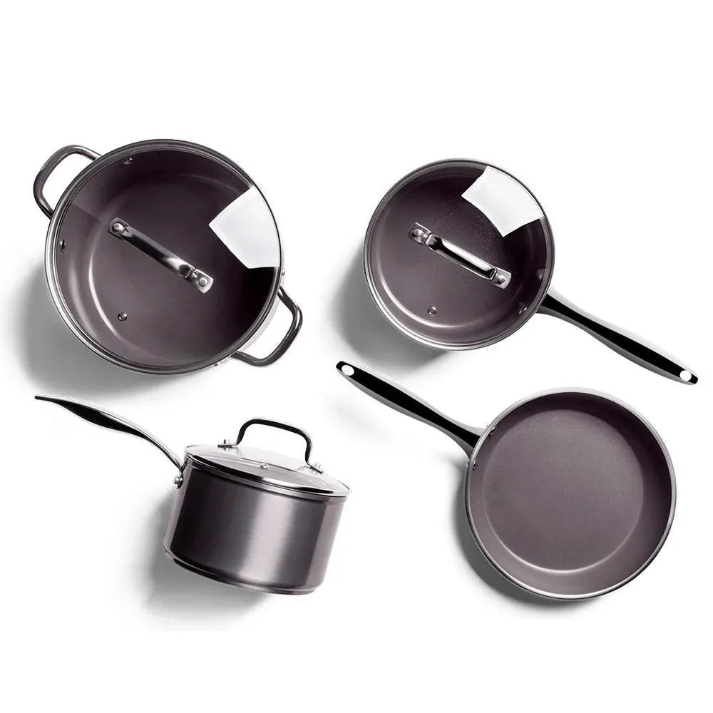 Jogo De Panelas Brinox 4 Pecas Inducao Ceramic Unique Cinza - Loja Do Thor
