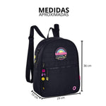 Mochila de Costas Infantil Luluca Love Preta Semax LU3176PT