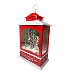 Lanterna Vermelha Com Papai Noel E Boneco De Neve - Magizi - Loja Do Thor