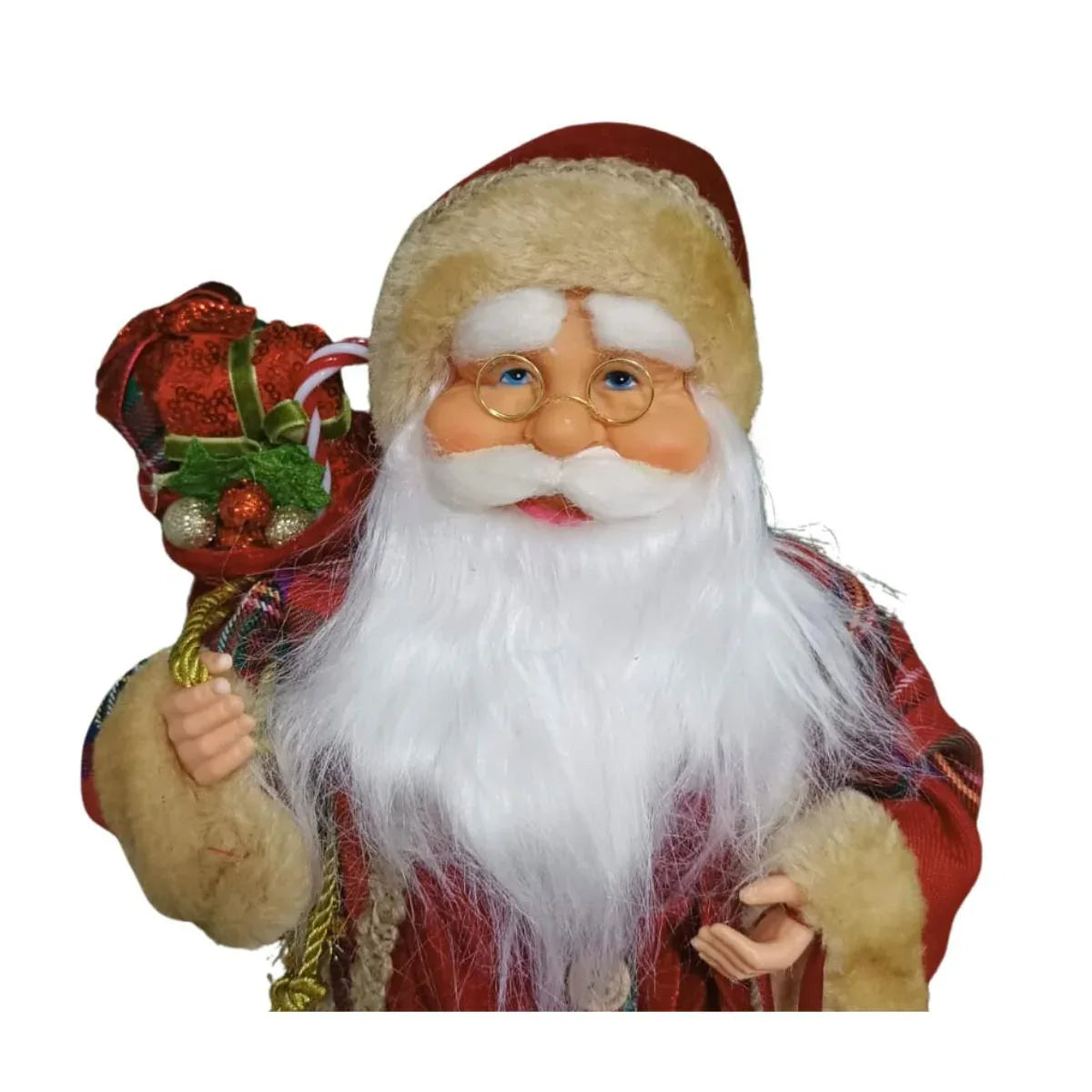 Papai Noel Sentado Vermelho com Verde 45cm Florarte 57499001 - Loja Do Thor