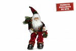 Papai Noel Natal Sentado Vermelho Verde 45cm Florarte 80409001 - Loja Do Thor