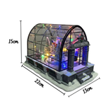 Vila Natalina Em Estufa c/ Som e Movimento 15cm - Grillo