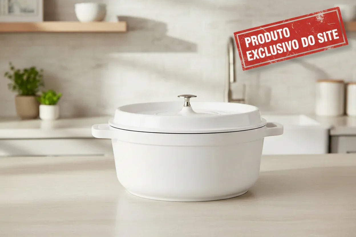 Cacarola 25,4Cm De Aluminio Fundido Hercules Branca 4,3L - Loja Do Thor