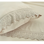 Jogo de Cama Rendas Casal 4 Peças Bege - Hedrons