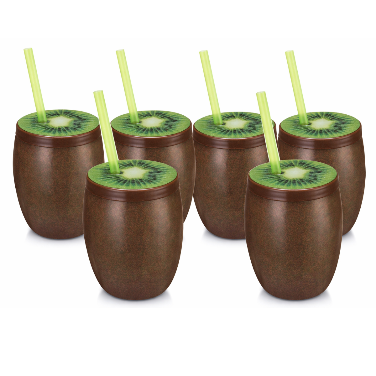 Kit  6 Copos de Fruta Kiwi 650 ML - Injetemp
