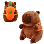 Pelucia Capivara C/Mochilinha de Fruta 30CM Sortida Caa Toys CAA0122 - Loja Do Thor